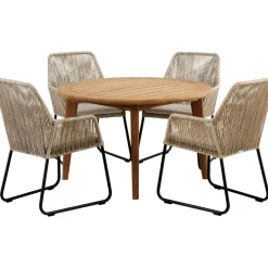Pyöreä ruokapöytä ulos Lilja, Ø120cm, tiikki*Brafab New