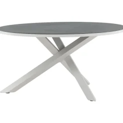 Discount Pyöreä ruokapöytä Copacabana 2, Ø140cm, harmaa/valkoinen Puutarhapöydät
