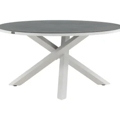 Discount Pyöreä ruokapöytä Copacabana 2, Ø140cm, harmaa/valkoinen Puutarhapöydät