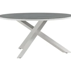 Discount Pyöreä ruokapöytä Copacabana 2, Ø140cm, harmaa/valkoinen Puutarhapöydät