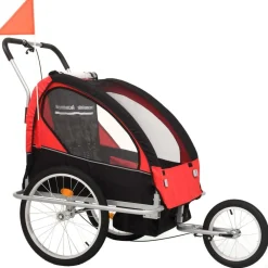 Pyöräkärry, 40kg, musta/punainen*FinePRICE Outlet