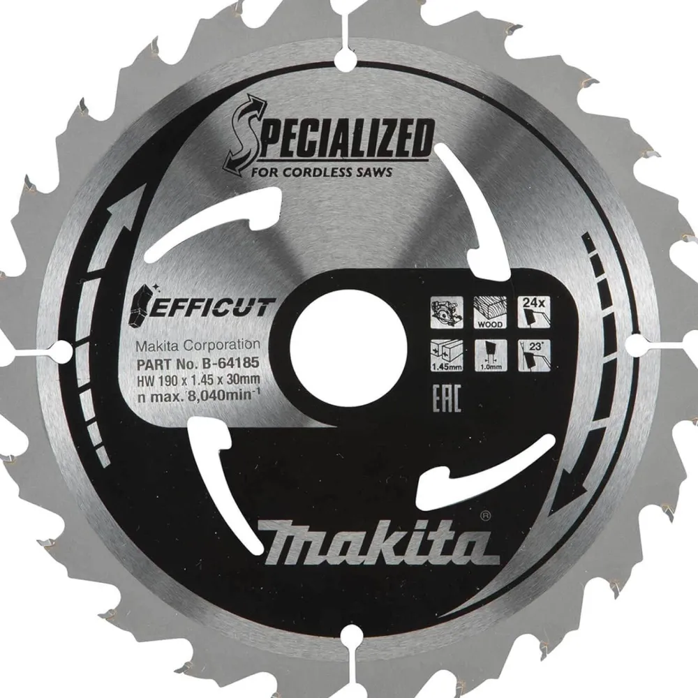 Outlet Pyörösahanterä Efficut Specialized B-64185 Ø190x30x1,45mm 24T Sähkötyökalujen Tarvikkeet