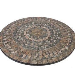 Hot Pöytä Mosaic, Ø90cm, harmaa/musta Puutarhapöydät