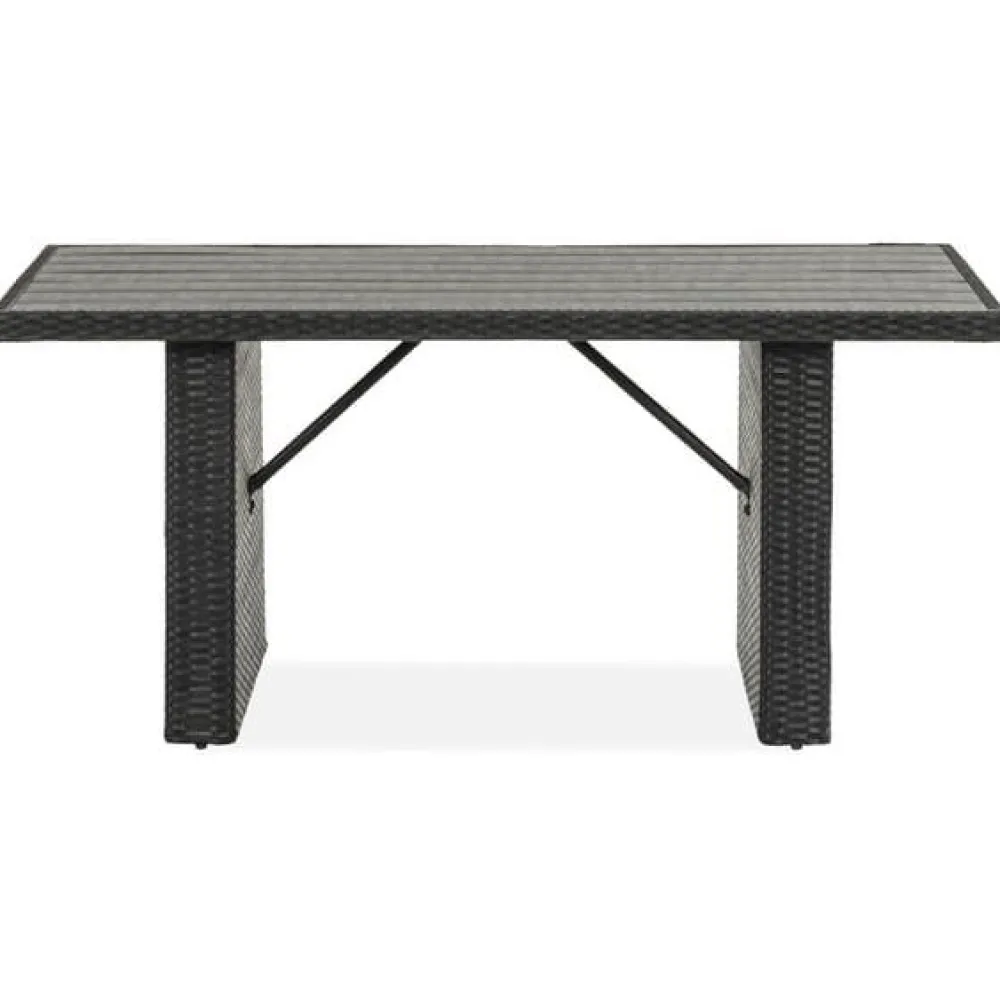 Outlet Pöytä James 145x85cm musta Puutarhapöydät|Polyrottinkikalusteet