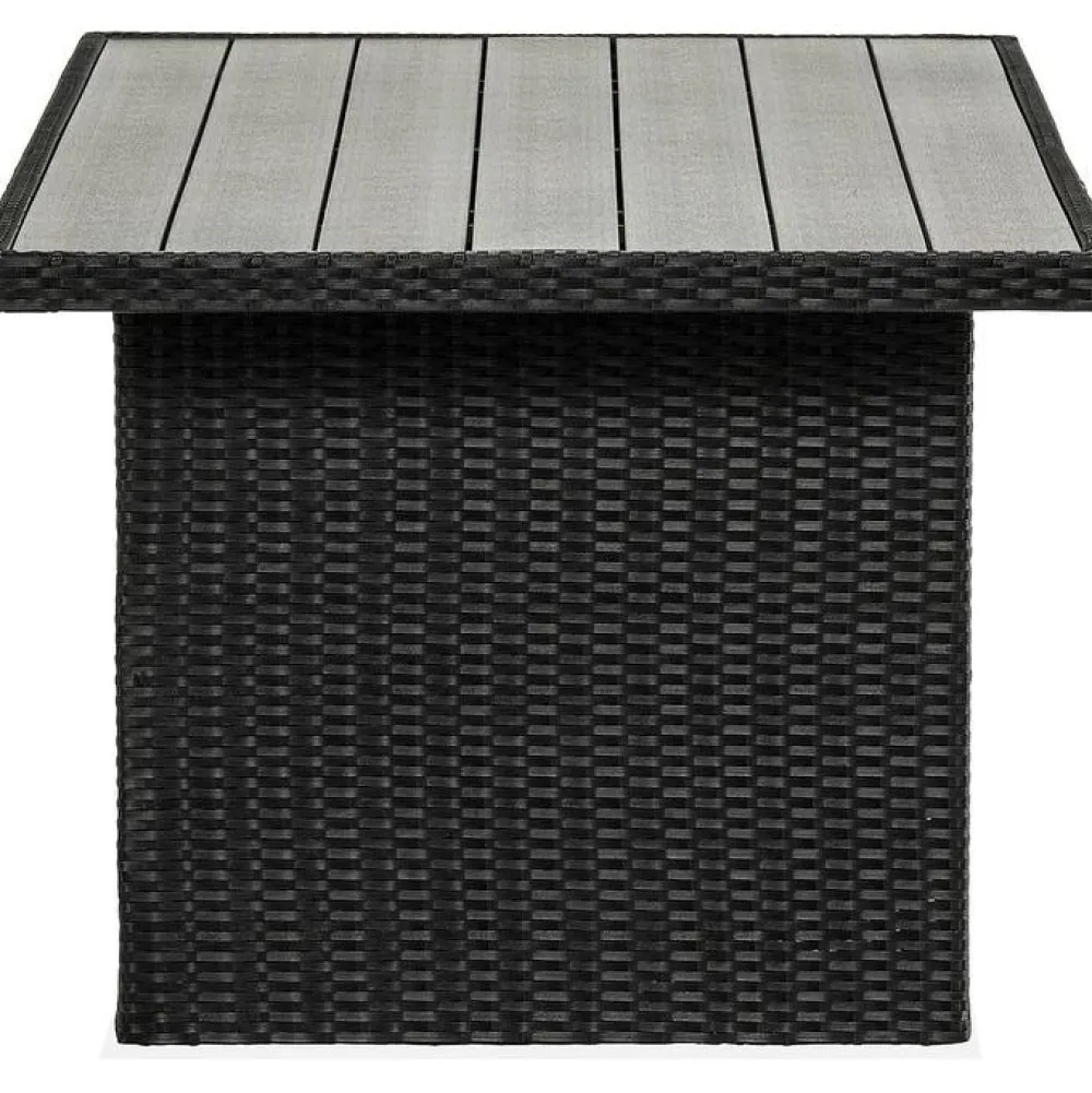 Outlet Pöytä James 145x85cm musta Puutarhapöydät|Polyrottinkikalusteet