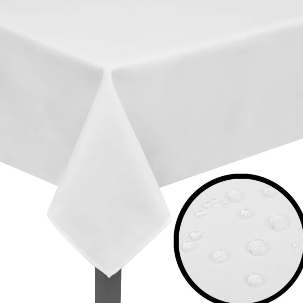 5 pöytäliinaa valkoinen 130 x 130 cm*FinePRICE New
