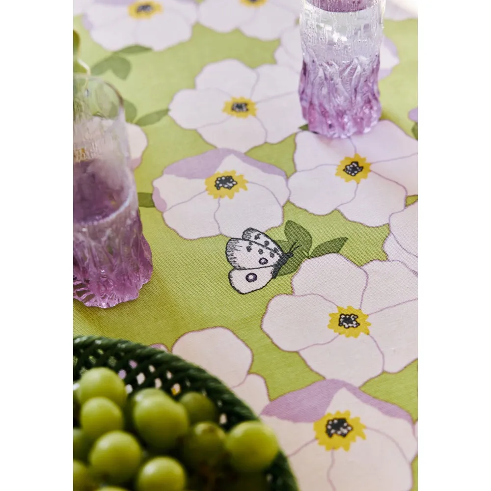 Pöytäliina Ruusa, 145x250cm, vaaleanvihreä/vaaleanlila*Finlayson Discount