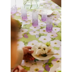 Pöytäliina Ruusa, 145x250cm, vaaleanvihreä/vaaleanlila*Finlayson Discount