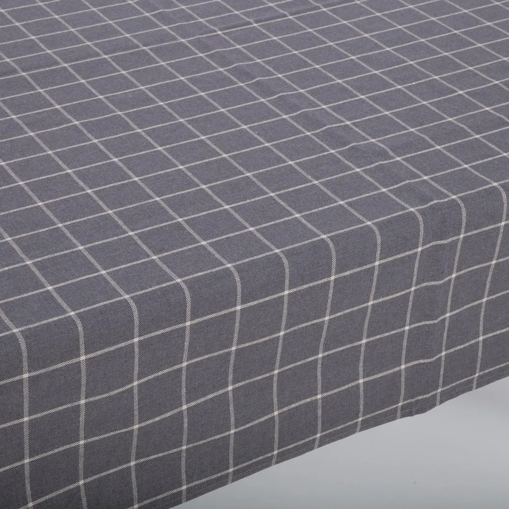 Clearance Pöytäliina LINEN 136x220 cm, harmaa neliö Keittiötekstiilit