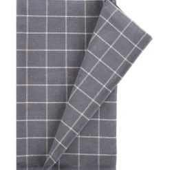 Clearance Pöytäliina LINEN 136x220 cm, harmaa neliö Keittiötekstiilit