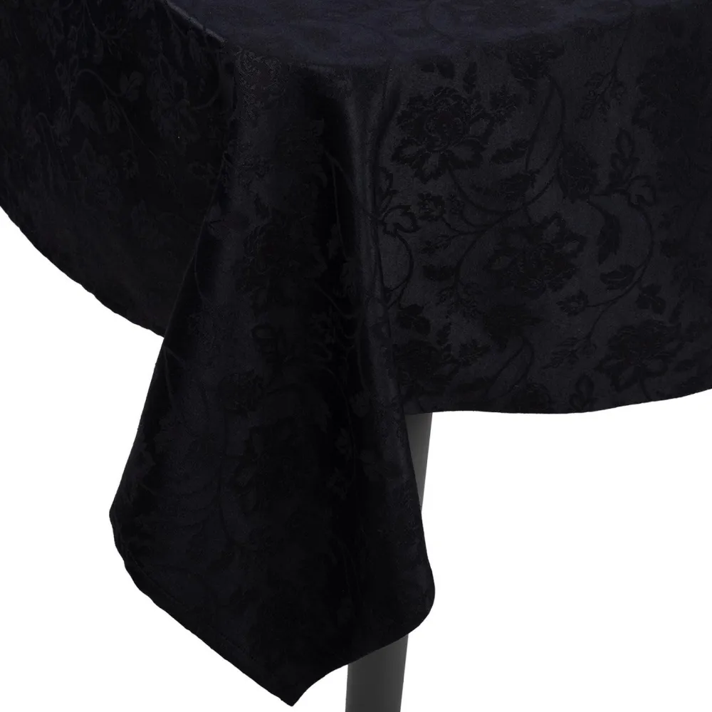 Pöytäliina PARTY 150x220 cm, musta kukka*Home4you Discount