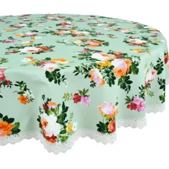 New Pöytäliina SUMMER kukkakuosi Ø170 cm, kukat, monivärinen Keittiötekstiilit