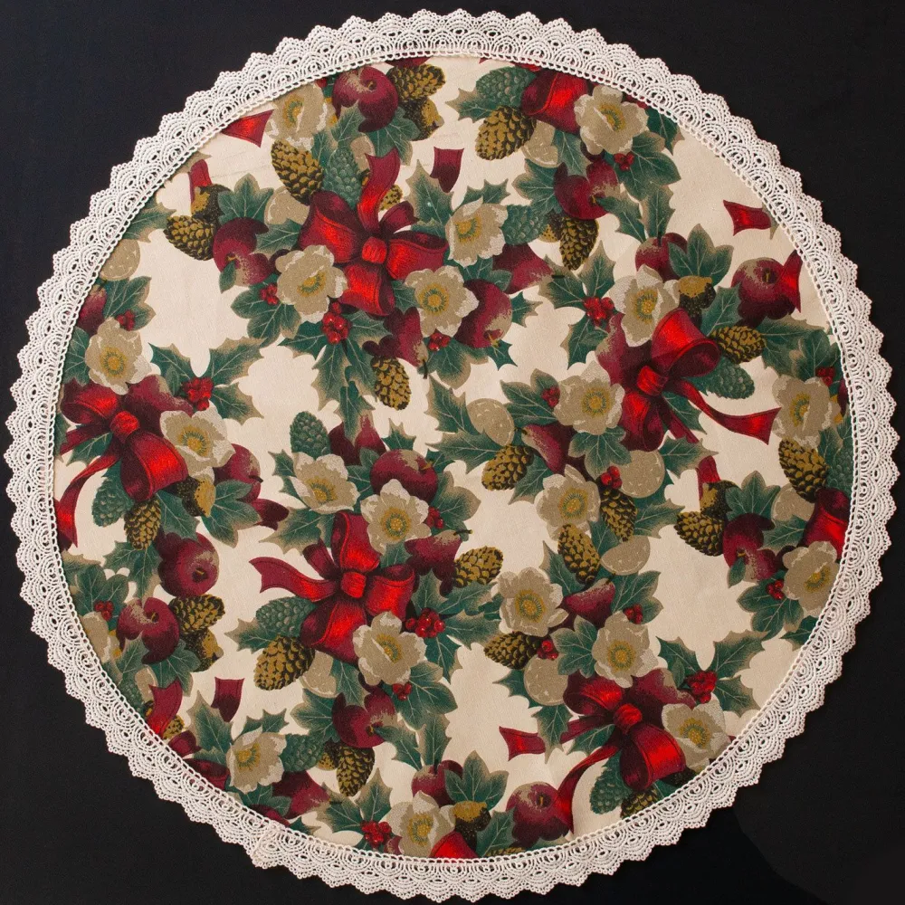 Pöytäliina WINTER FLOWERS Ø70 cm, nauhakuosi, monivärinen*Home4you Sale
