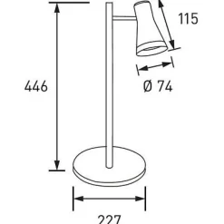 Discount Pöytävalaisin Cara 4.5W/830 320lm 3000K valkoinen Pöytävalaisimet