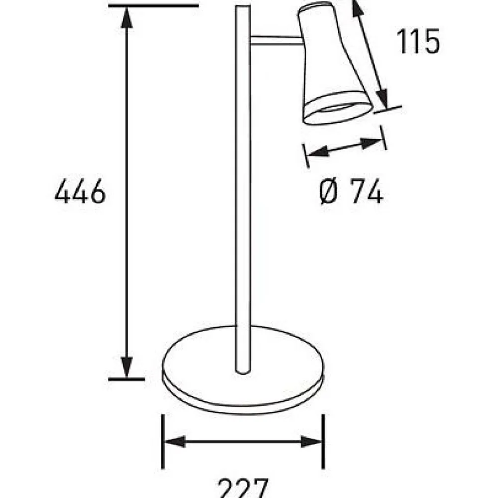 Discount Pöytävalaisin Cara 4.5W/830 320lm 3000K valkoinen Pöytävalaisimet