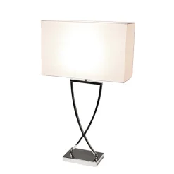 Pöytävalaisin Omega 2820440-5000 67 x 40 cm metalli kromi/musta Pöytävalaisimet