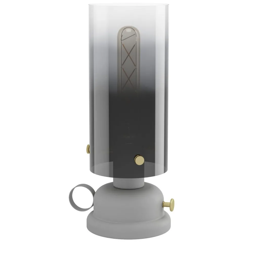 Outlet Pöytävalaisin Gargrave, Ø31.5cm, E27, 40W, IP20, harmaa/messinki Pöytävalaisimet