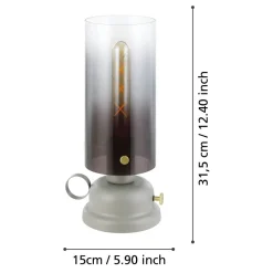 Outlet Pöytävalaisin Gargrave, Ø31.5cm, E27, 40W, IP20, harmaa/messinki Pöytävalaisimet