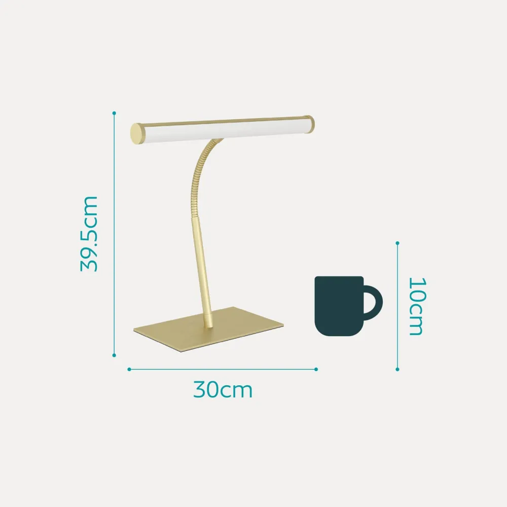 Pöytävalaisin Riccione 39.5cm 5W LED CCT 2700K/4000K/6500K 500lm IP20 mattamessinki*Eglo Hot