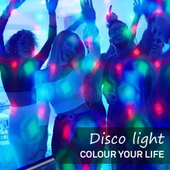 Best Pöytävalaisin Disco LED RGB 3W musta Lasten Valaisimet|Valaisintarvikkeet