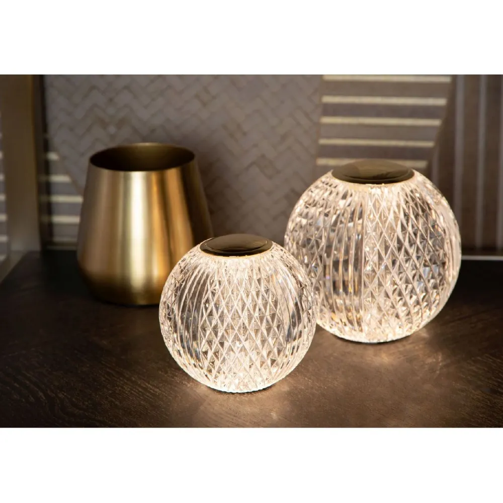 Pöytävalaisin Cintra Ø11cm, 3 Step himmennys, 1x2W/3000K, kirkas*Lucide Best