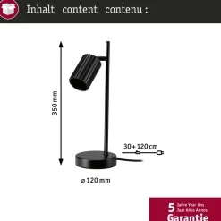 Discount Pöytävalaisin Lirena GU10 max. 7W metalli, mattamusta Pöytävalaisimet