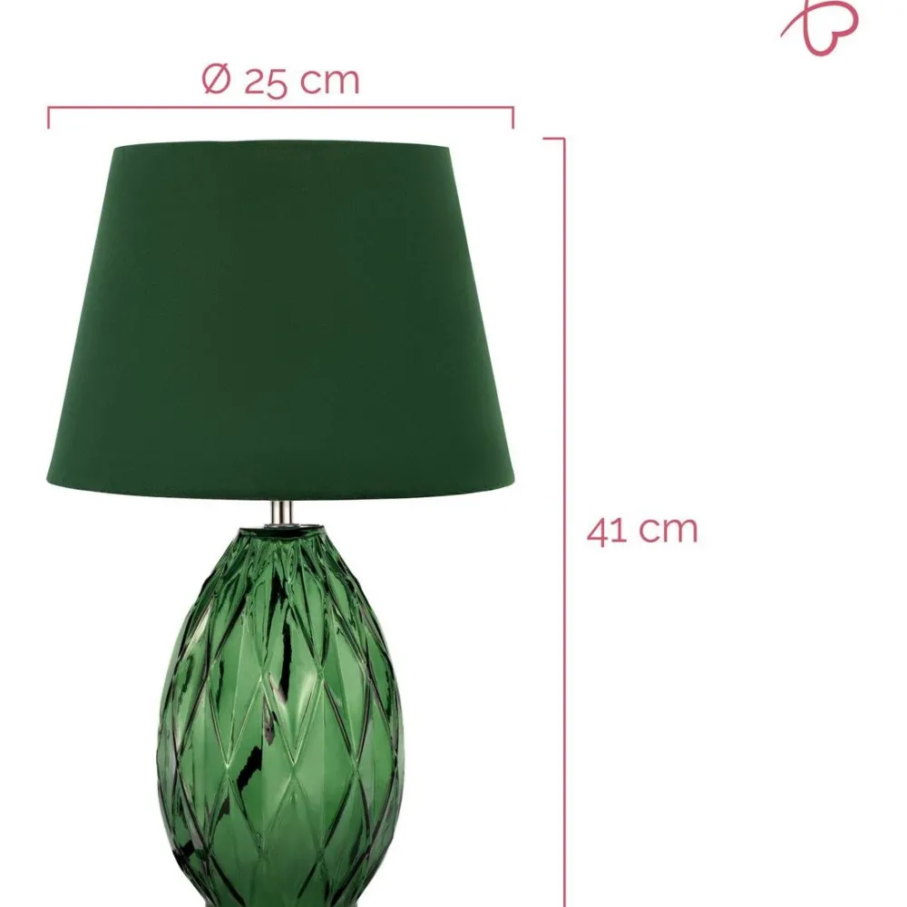 Online Pöytävalaisin Pauleen Crystal Velvet, E14, vihreä Pöytävalaisimet