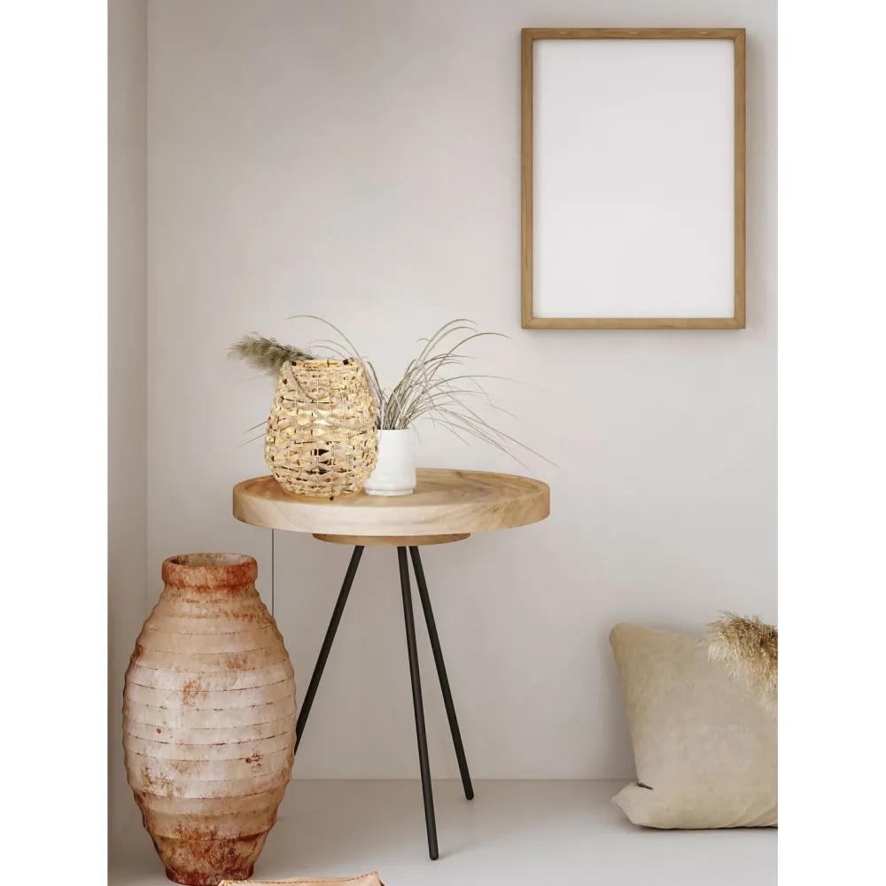 Pöytävalaisin Jean, E27, luonnollinen väri/meriheinä*Trio Clearance