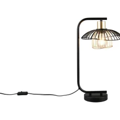 Pöytävalaisin Lauris 44cm E27 mattamusta/kulta*Trio Clearance