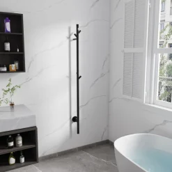 Pyyhekuivain Fas 1200 mm ajastimella mattamusta*Bathlife
