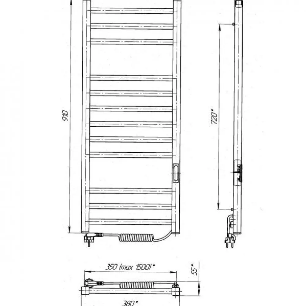 Pyyhekuivain Imidz C12, 350x900, ajastimella, eri värejä*Laris New