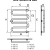 New Pyyhekuivain EN 600 500x628 mm vesi rst Vesikiertoiset Pyyhekuivaimet