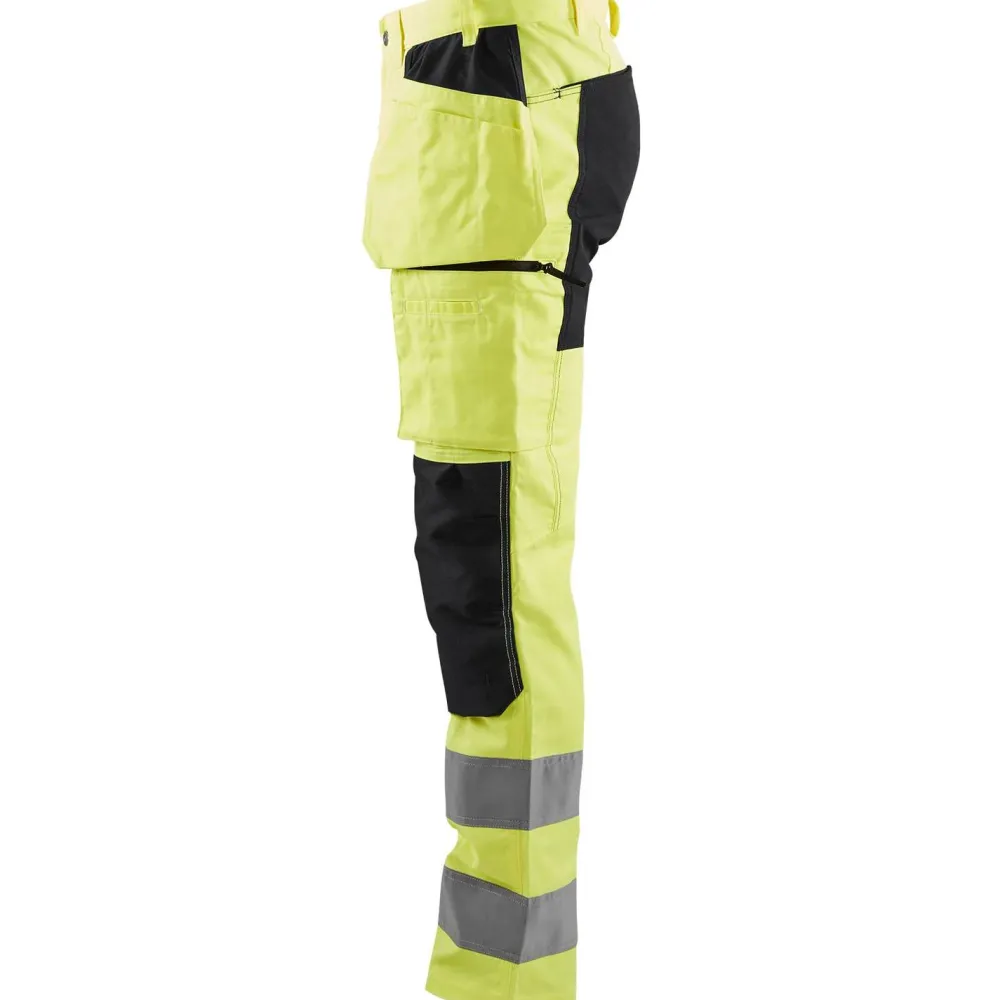Riipputaskuhousut 1552 Highvis Stretch huomiokeltainen/musta*Blåkläder Best