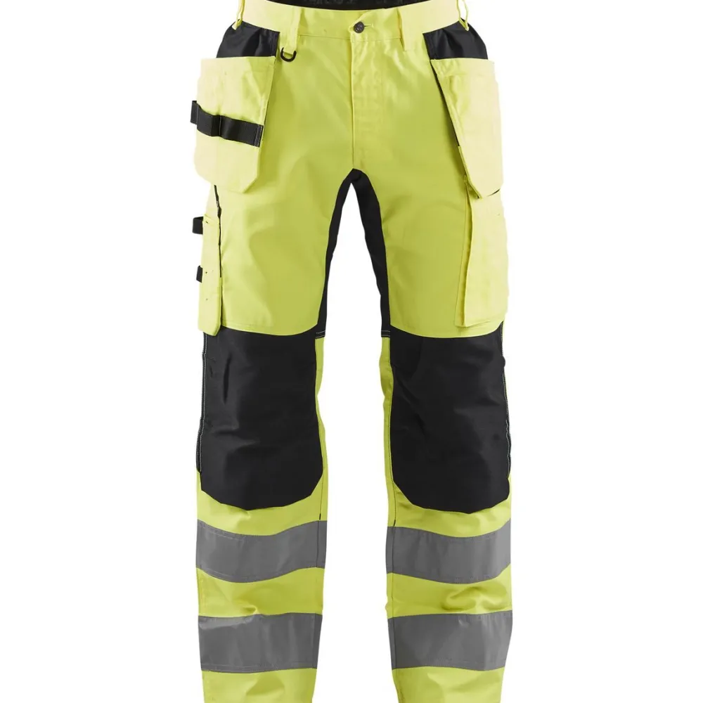 Riipputaskuhousut 1552 Highvis Stretch huomiokeltainen/musta*Blåkläder Best