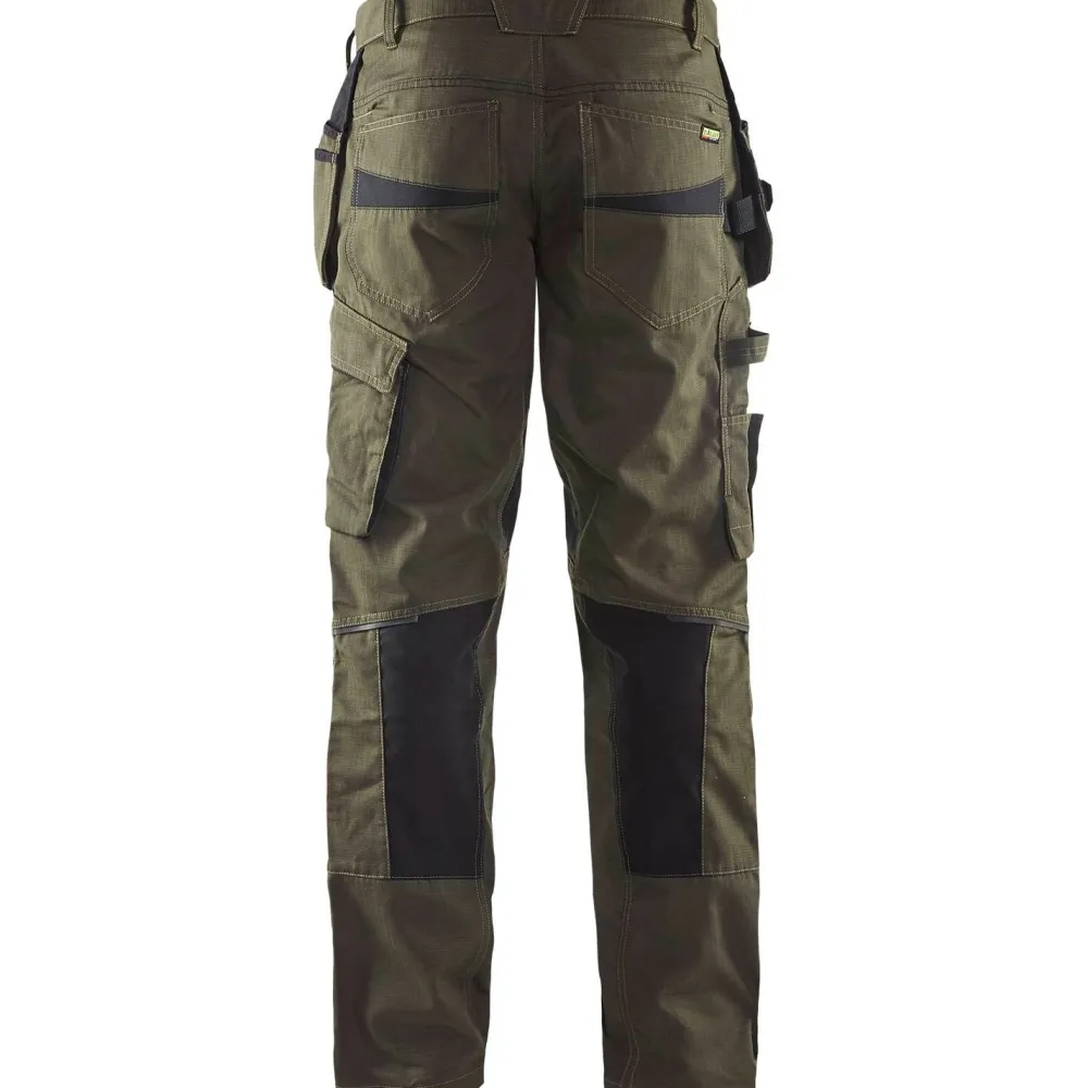 Riipputaskuhousut 1496 oliivinvihreä/musta*Blåkläder Clearance