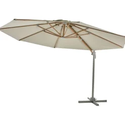 Riippuva aurinkovarjo Luzzi, Ø350cm, khaki/vaaleanharmaa*Brafab Best