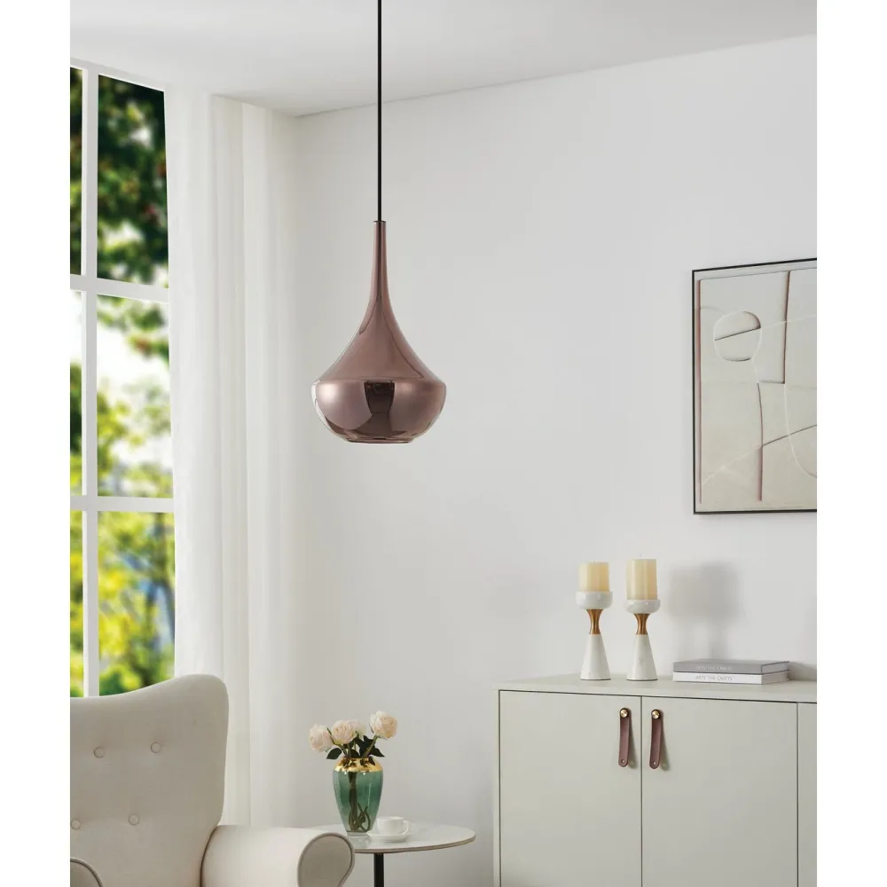 Riippuvalaisin Almoster Ø25cm E27 maks. 28W IP20 musta/kupari*Eglo