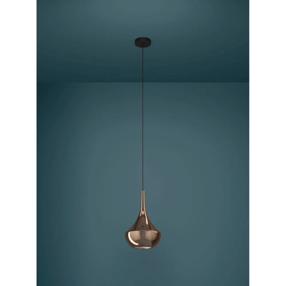 Riippuvalaisin Almoster Ø25cm E27 maks. 28W IP20 musta/kupari*Eglo