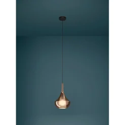 Riippuvalaisin Almoster Ø25cm E27 maks. 28W IP20 musta/kupari*Eglo