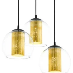 Riippuvalaisin Casaya Andalos Ø30cm 3xE27 maks. 28W/kpl musta/kulta*Eglo Hot