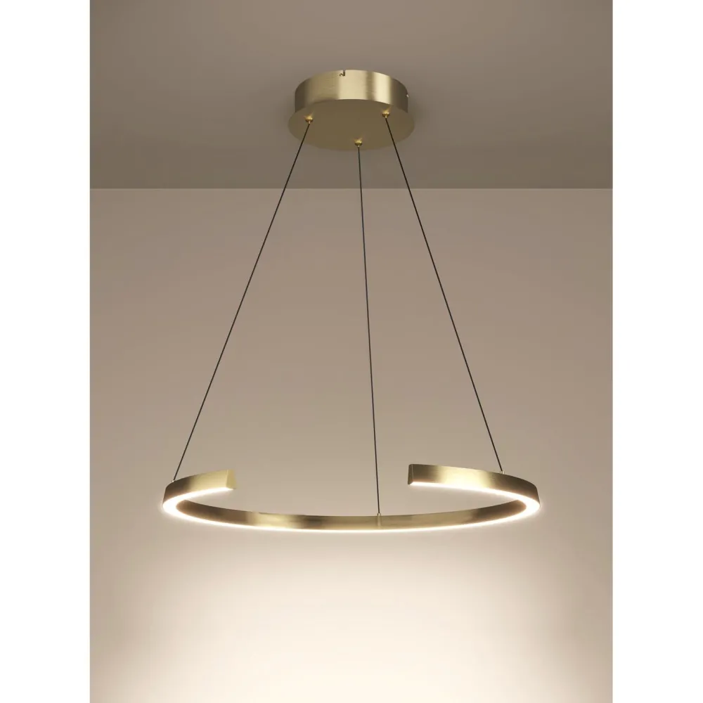 Riippuvalaisin Labonete Ø80cm 24.8W LED CCT 2200-6500K 4100lm himmennettävä IP20 kaukosäädin kulta*Eglo Outlet