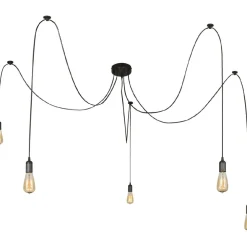 Clearance Riippuvalaisin Maracana Ø15cm 60W musta Retro Ja Vintage Kattovalaisimet