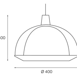 Riippuvalaisin Kuplat Ø 400x300 mm punainen Riippuvalaisimet|Kattovalaisimet