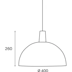 Riippuvalaisin Kupoli Ø 400x260 mm hopea*Innolux Best