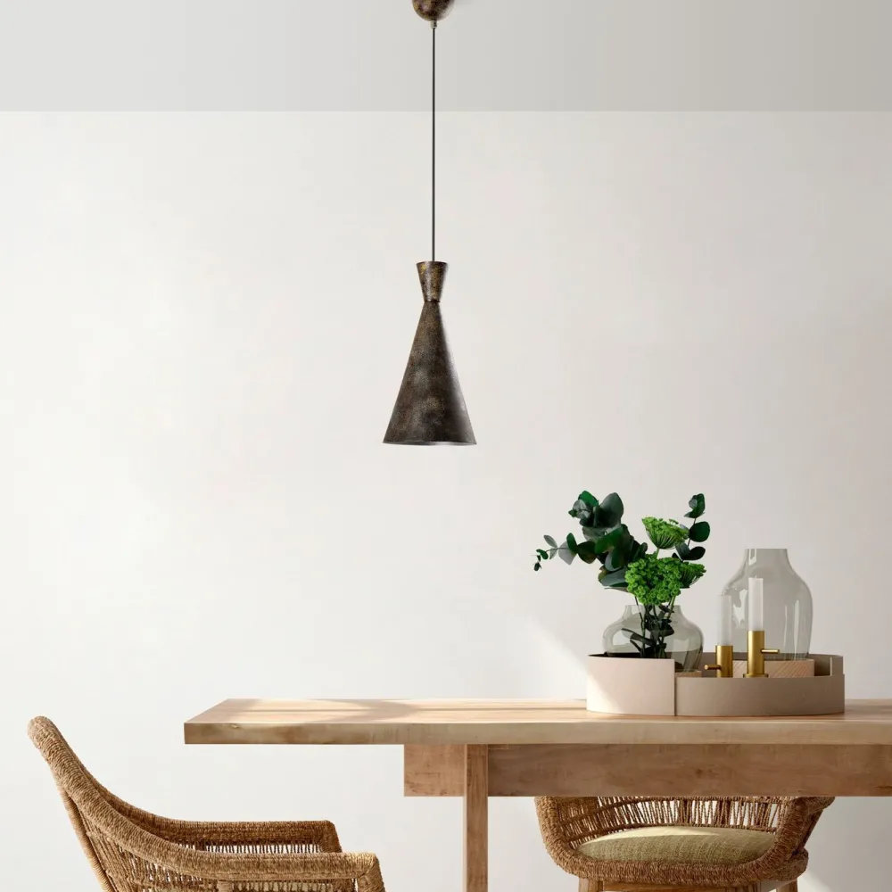 Riippuvalaisin TOM-3541-RETRO, Ø19cm, tummanruskea*Linento Lighting Online