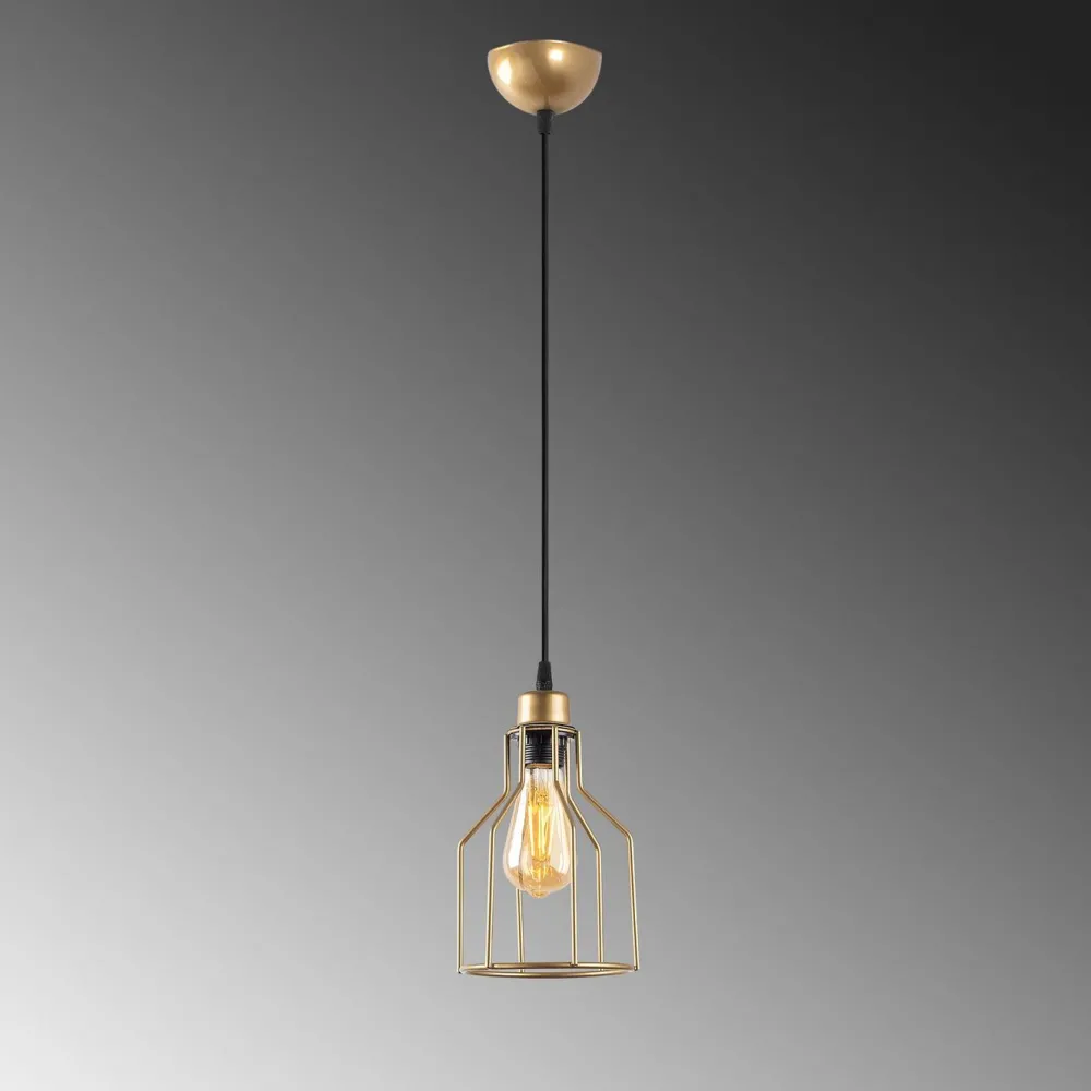 Riippuvalaisin Kofi-N-1092-1, Ø17cm, kulta*Linento Lighting Outlet