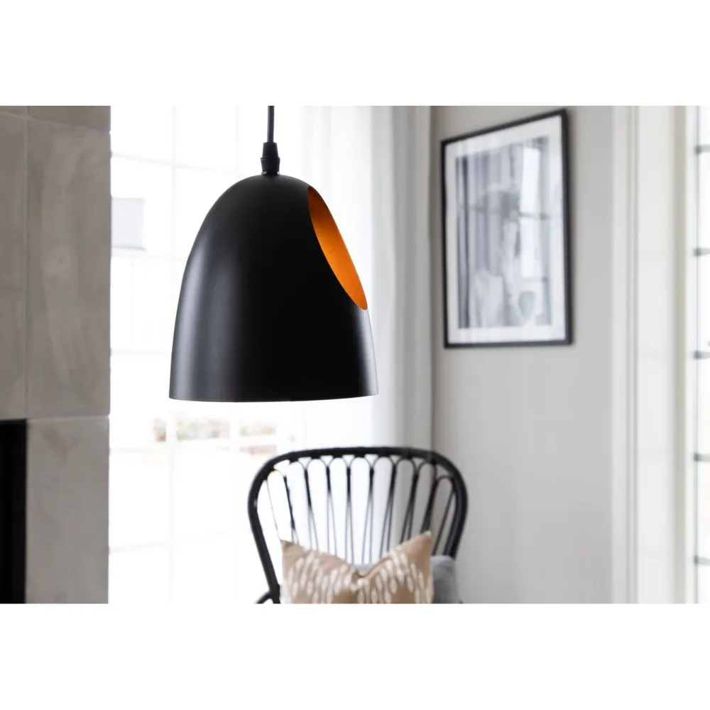 Riippuvalaisin Elda, ø150cm, musta/kupari*Venture Home