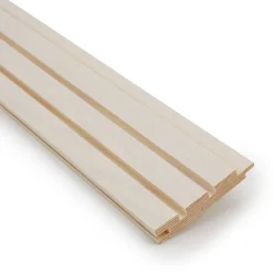 Rimapaneeli 2-valeura 15x95x2370mm, mänty, valkolakattu, päätypontattu*Jokiwood Discount