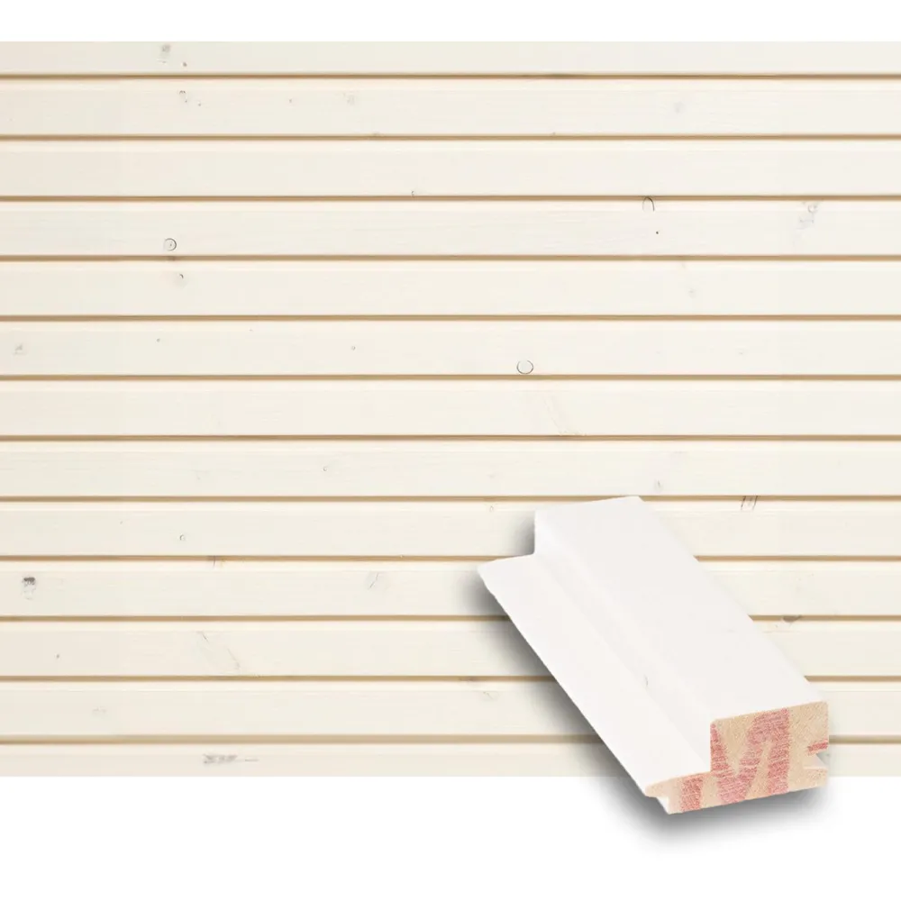 Rimapaneeli Tuuli Indoor 28x58x4200mm, kuusi, valkolakattu*Lauta