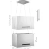 Ripustettava liesituuletin LCD 55 cm ruostumaton teräs*FinePRICE Sale